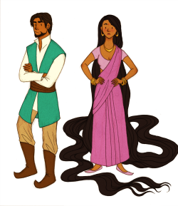 demdoodles:  snowymote:  shenanagin:  lamamama:  I’ve seen a couple of other artists re-imagine Tangled in India, and thought I’d have a crack at it myself. SO MUCH FUN  I said out loud ‘This looks so… right.’  Oh my god this is perfect.   