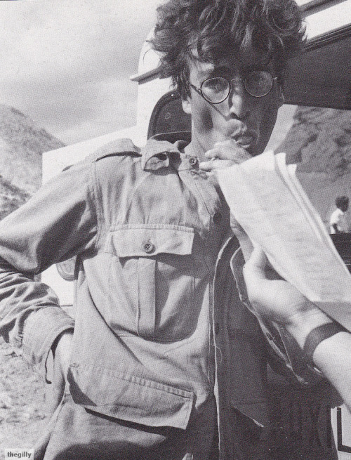 thegilly:John sucking a lollipop on the set of How I Won the War in Almeria, Spain, 1966. Photos by 