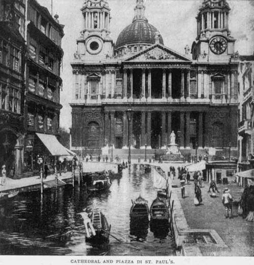 daisydandelions:         If London Were Like Venice, 1899  