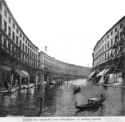 daisydandelions:         If London Were Like Venice, 1899  