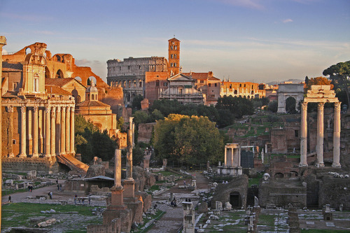 by Giovanni Pilone on Flickr.The Eternal City of Rome seen from Foro Romano ruins.