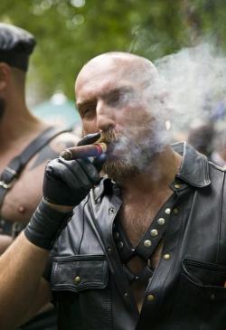 Cigar and Pipe-Smoking Leather Sir