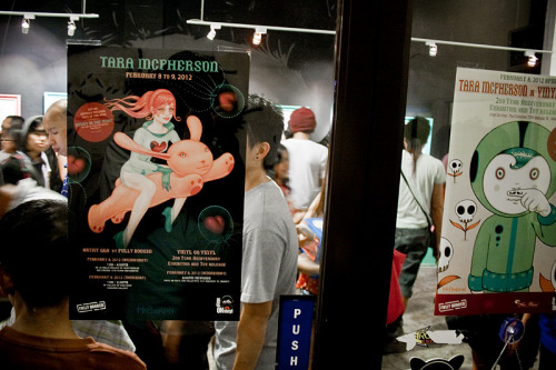 Tara McPherson x Vinyl on Vinyl 2nd Anniversary Exhibit and Toy Release
February 8, 2012
(Click on thumbnails to see the photos in higher resolution)
Some pictures by Erving, some by me.
Working on new drawings has kept me under the proverbial rock,...