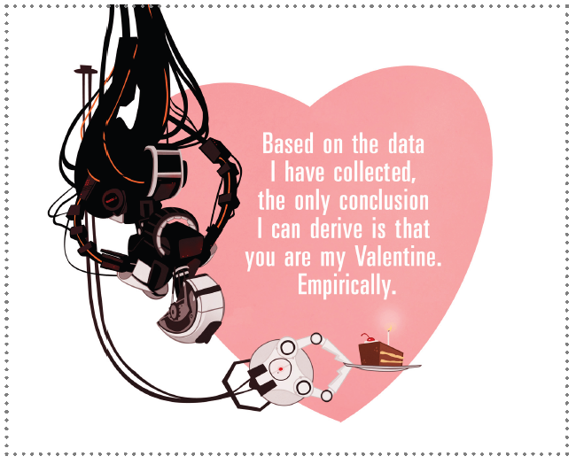ms-ashri:  Portal Valentine Cards by Beavotron (On DeviantART) Because Valentine’s