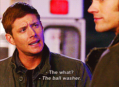  #dean is like THAT’S FOR THE STRICTLY INTO DICK COMMENT #NOW SAY BALL WASHER