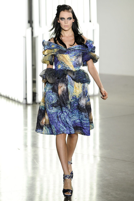 szuology:  Fashion as art, art as fashion…literally. Van Gogh’s pretty popular
