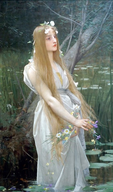 preraphaeliteoftheforest:Jules Joseph Lefebvre Ophélie