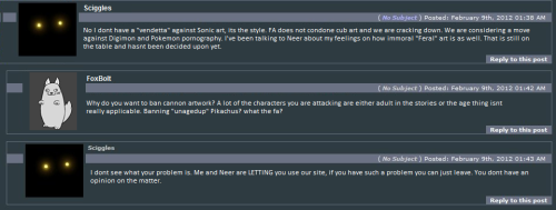 queenston:  ffffuuuurries:  All hail the self-claimed queen of the furries who LETS us use HER site. BTW, she’s claiming these are fake. They’re not.  if they aren’t fake what’s up with the fonts i mean, shit, i’m not one to defend FA’s abhorrent