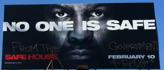 We were driving around today and saw this billboard with some fairly amusing graffiti