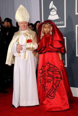Nicki Minaj arrives at The 54th Annual Grammy Awards at Staples Center on February 12, 2012, in Los Angeles, California.