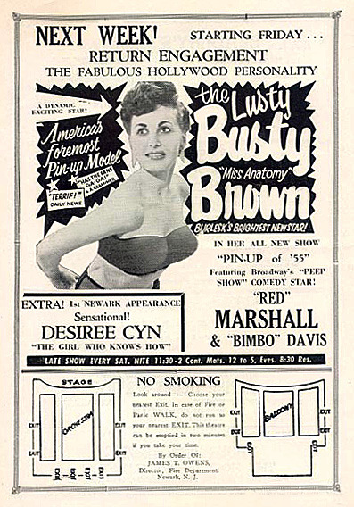 A 1955 program ad for the ‘EMPIRE Burlesk porn pictures