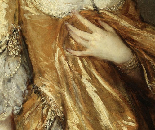 cavetocanvas:  Thomas Gainsborough, Grace Dalrymple, Mrs. John Elliott (detail),  c. 1778 