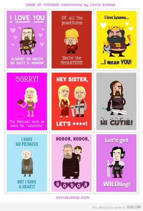 bastardofwesteros:  Love this! I’m almost done Storm of Swords and this made me smile on Valen