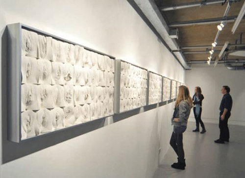  The Great Wall of Vagina by Jamie McCartney. The Great Wall of Vagina is a 9 metre long sculpture made of 400 plaster casts of vulvas, all of them unique, arranged into ten large panels. The age range of the women is from 18 to 76. Included are mothers