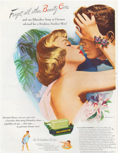 mudwerks:
“ Jon Whitcomb Palmolive Soap (by sallyedelstein)
“ 1949 Ad Palmolive Soap
Illustrator: Jon Whitcomb
” ”