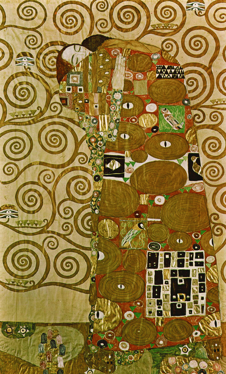passionofashkan answered: Ok, gents, The Art Love Doctor is IN! The Kiss is one of the most overused, ranking right up with teddy bears. my pick is The Embrace.
The Embrace
Gustav Klimt
