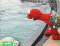 :Elmo learns the meaning of love from Winston the beluga whale.I want a beluga kiss <3