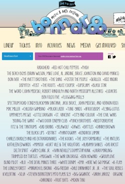 nomindset:  thedailywhat:  Music Festival Lineup of the Day: The 2012 Bonnaroo Music and Arts Festival will feature some 125 music acts, including headliners Radiohead, Red Hot Chili Peppers, Phish, Bon Iver, The Shins, Foster The People, Skrillex, and