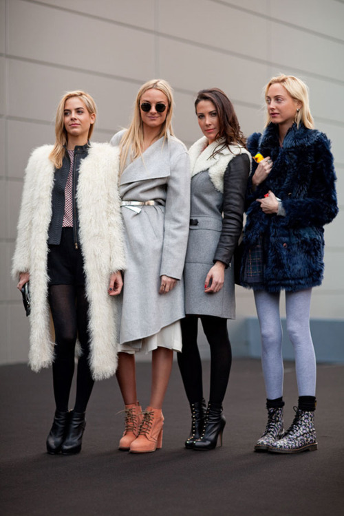 what-do-i-wear:  Courtin-Clarins Sisters (Virginie and Claire) with Prisca and