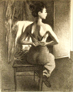 firsttimeuser:  The Model, 1944 by Raphael Soyer 