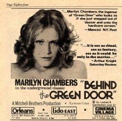 Newspaper advertisement for Behind the Green