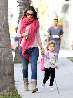 alesandracorineambrosio:  Ale Ambrosio picks up Anja from School in Santa Monica, CA-Feb 13. — a Santa Monica.