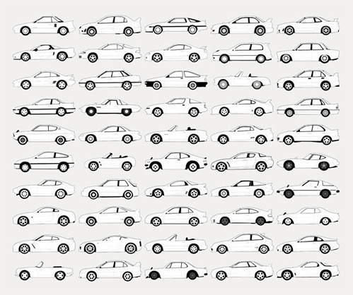 hotvvheels:  50 Significant Japanese Sports Cars Poster