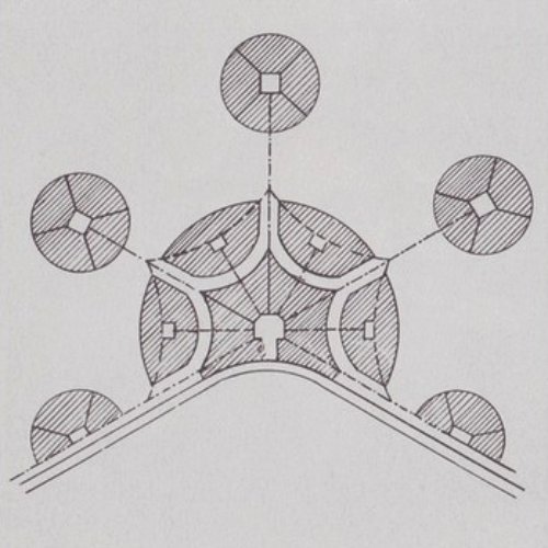frenchtwist:  City with independent satellites (Unwin 1910), and a kitty nursing four of its young from Morphologie/City Metaphors by O.M. Ungers A book of dense theory on image and perception, symbols and analogies, Morphologie/City Metaphors displays