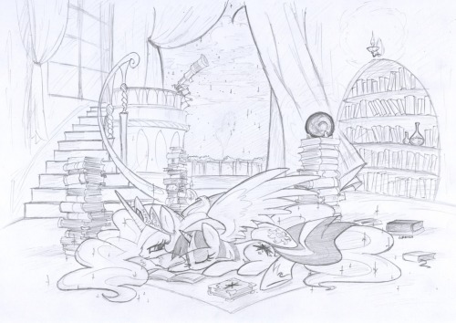 ask-twilightsparkle:  Dear Princess Celestia, Thank you for the trip to Canterlot, it was great to see my former study room again~ Oh, and.. Happy Hearts and Hooves Day <3  This is so gorgeous ;__; I know some people won’t appreciate it as much