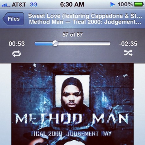 Y'all ain’t fucking w/ the throwback 🎧 gems on the playlist…#np #wu-tang #methodman #cappadonna #methtical (Taken with instagram)