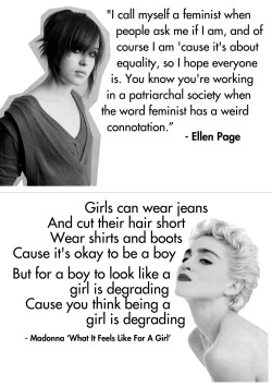 stophatingyourbody:  Feminism DOES NOT EQUAL ‘man-haters’, ‘women are better’, ‘feminazis’, etc.  Feminism means realizing we live in a society where men are valued above women, where men make the majority of the decisions. Feminism is fighting