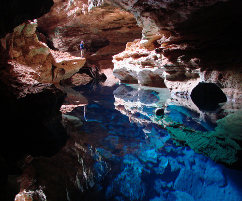 by Fred Schinke on Flickr. Poço Azul cave in Chapada Diamantina, Brazil.