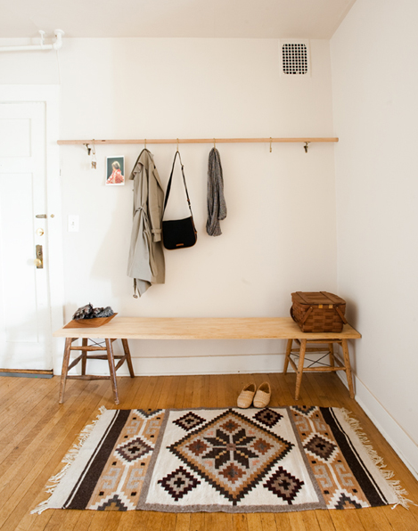theblackworkshop:  Minimalist DIY Entryway 
