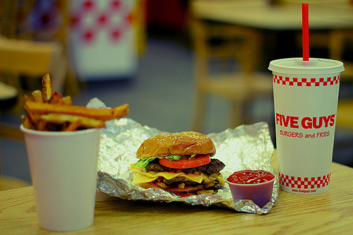 ttotheaffy:  misteradamjensen:  ttotheaffy:  YES! The best burger in my life was from here. They asked me what I wanted on it and I just said “everything” and they delivered spectacularly.  That looks so delicious!  I wish there was a Five Guys in