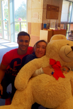 dalton13:  Girl got diagnosed with cancer 2 weeks ago. So I surprised her with this bear on valentines day. Re-blogg this so i can show her how many people want her to keep fighting! 