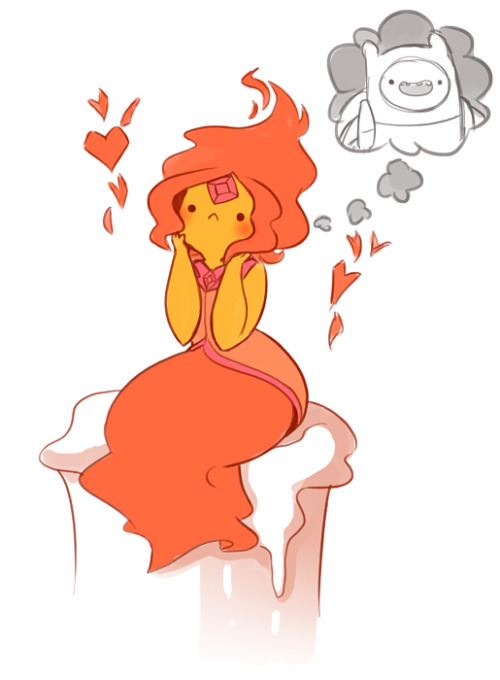 cubewatermelon: Okay maybe I wanted to draw Flame Princess ‘cause she is super adorable. I lik