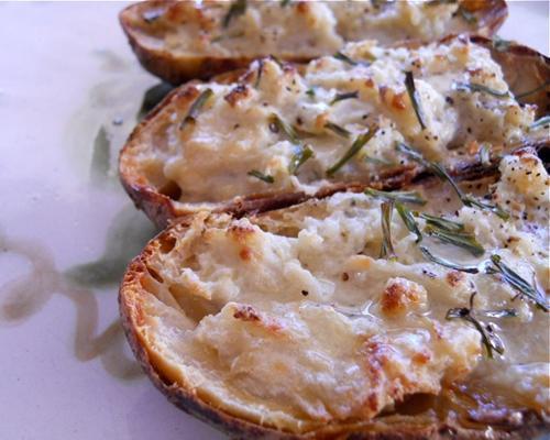 Recipe: Double-Baked Potatoes with Blue Cheese and Chives