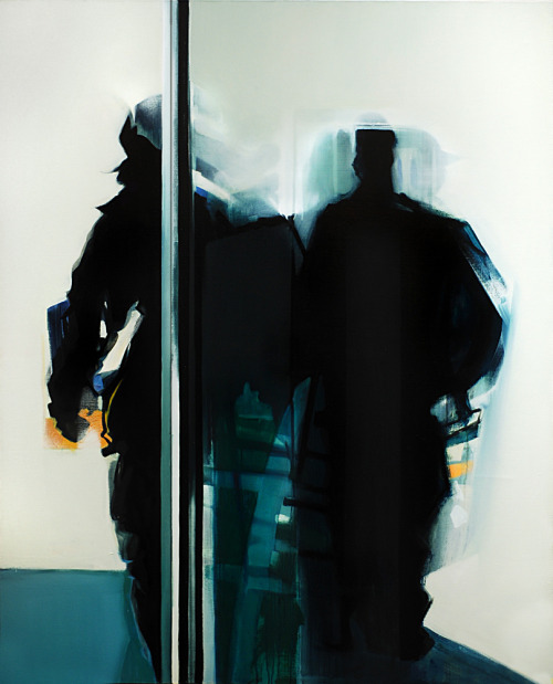 somewhatreal:  Paulina Bartnik, Trewq. Oil on canvas, 120x90cm. 2009. Paulina Bartnik, Cby. Oil on canvas, 150x120 cm. 2009. Paulina Bartnik, 5. Oil on canvas, 150x600 cm. 2009. These paintings are all so graphically strong, with striking compositions