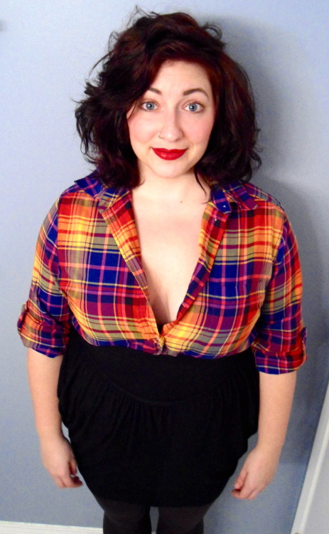 ashleyaron:  Fatshion February #16: New Hair Editon! My lovely date-turned-friend-turned-roommate-tu