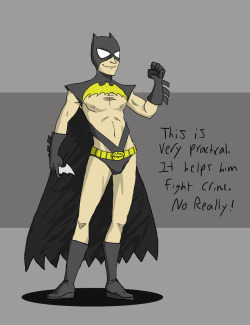 outofthecavern:  fernacular:  Welcome to: If Male Superhero Costumes were Designed Like Female Superhero Costumes! Aaaaa I dunno. I got tired of guys having no idea why girls find female superhero’s costumes kinda sexist, so I, um, made this? My main