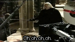 hashtag-troyler:  rosiebabbit:  the-bookwhisperer:  silentyetfriendly:  littlechinesedoll:  Harry Potter and the Chamber of Secrets Outtake.  The snake head of Jason’s Lucius cane gets caught in Dan’s robes.   sorry, love  the head touch  this is
