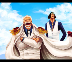 fancyraptor:  One Piece Meme Redux::Top 9 Favorite Characters::(8/9) Monkey D. Garp  While I don’t agree with what happened during the MarineFord arc, I will forever love Grandpa Garp. Having never met my own Grandparents, I really like to imagine that