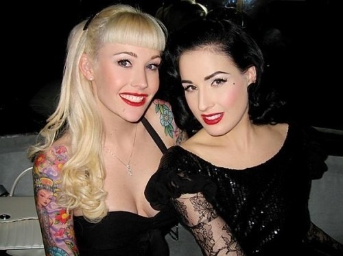 h0okerz:  alternative, beauty, blonde, dita von teese, fake smile dita, pin up - inspiring picture on Favim.com on We Heart It. http://weheartit.com/entry/23302047 
