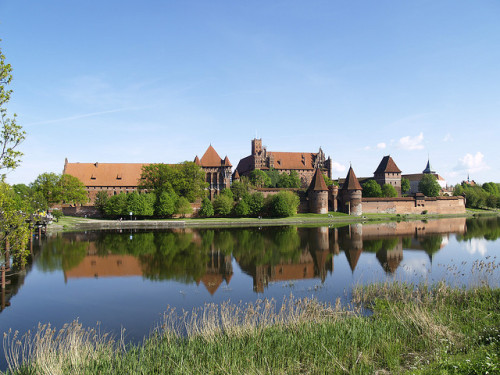 by big_dark_fleecy_cloud on Flickr. Malbork Castle, the biggest Gothic castle in Europe in Pomorskie