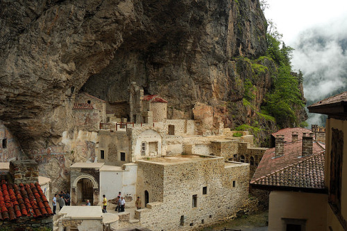 by Volkan Donbaloğlu on Flickr.Sumela Monastery near Trabzon in north-eastern Turkey.