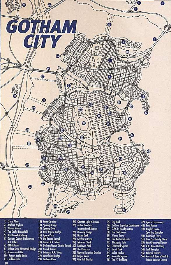 Gotham City Map by Eliot R. Bown