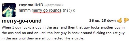 malikmyvagina:  vashappninmalik:  Remember when everyone used to look up everything the boys said in the urban dictionary to make it seem rude.   