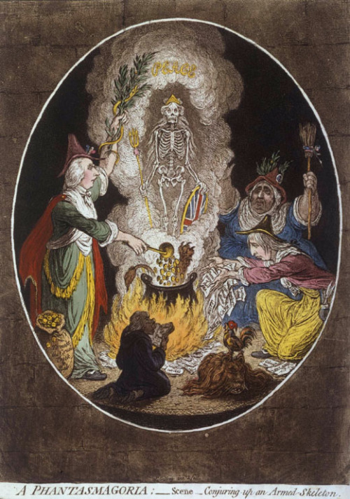 James Gillray. A Phantasmagoria 5 January 1803 (via Tate Britain| Past Exhibitions | Gothic Nightmar