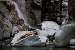 exposed-in-public:  Exposed by the waterfall at http://exposed-in-public.tumblr.com/ nudepageant:   Pieta by  Martin Zurmuehle  