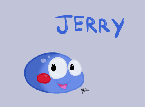 This is Jerry, the boy who turns into a little blue blob in Smart Ball. Smart Ball was a weird yet really fun SNES platformer where you could climb up walls, stretch up, squish down, and you could pick up these special balls that would have different